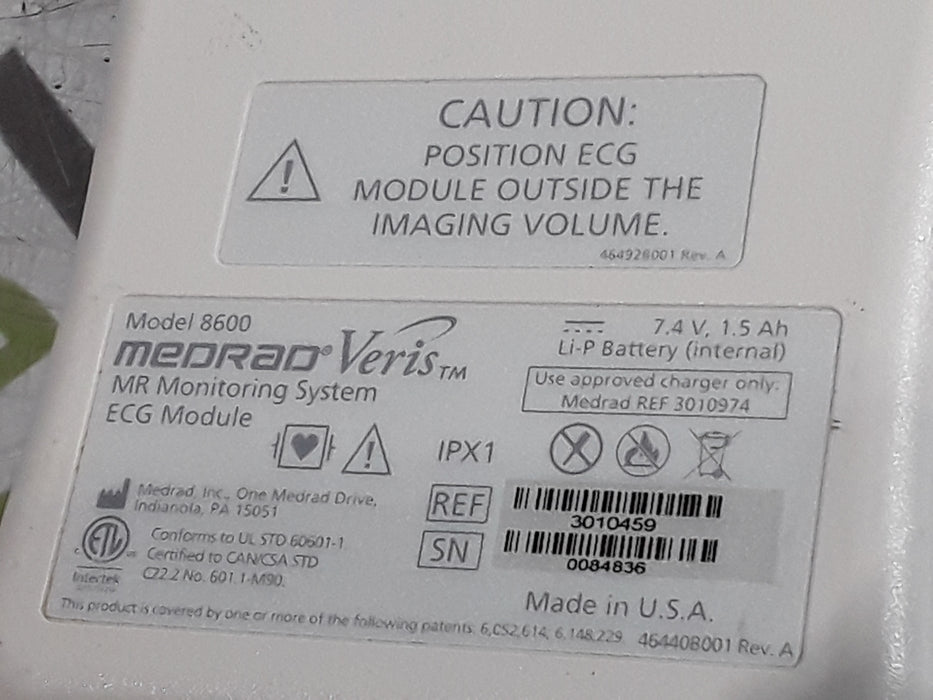 Medrad Veris 8600 Mr Monitoring System ECG Module