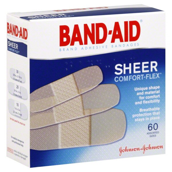 Kenvue Kenvue 117134 Adhesive Bandages Assorted Sheer Comt-Flex 80ct Supplies reLink Medical