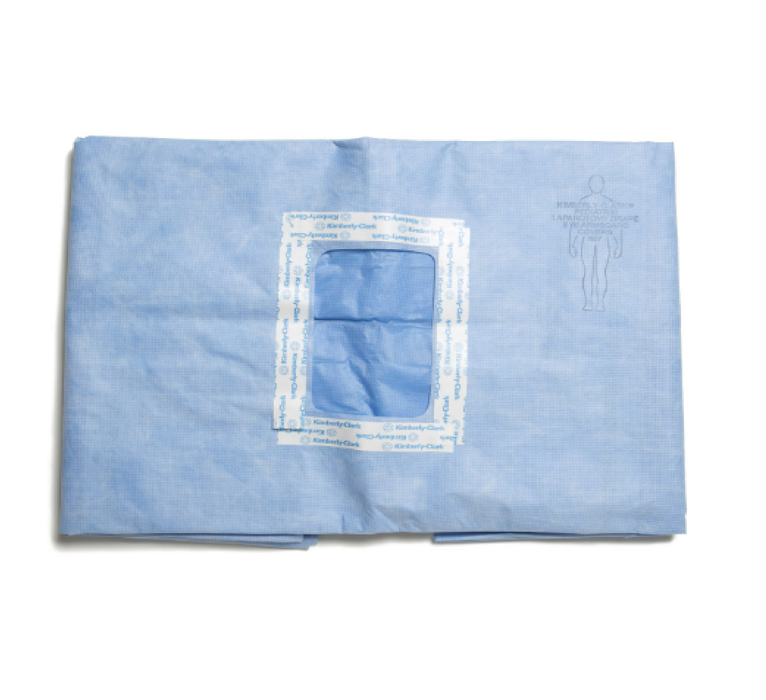 O&M Halyard O&M Halyard 59886 Laparotomy Drape Pediatric 74" x 124" Blue Supplies reLink Medical