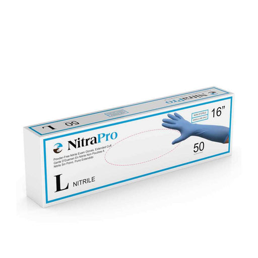 Medgluv, Inc. Medgluv Inc. MG50163 Exam Glove Nitrile Large Powder-Free 16" Supplies reLink Medical