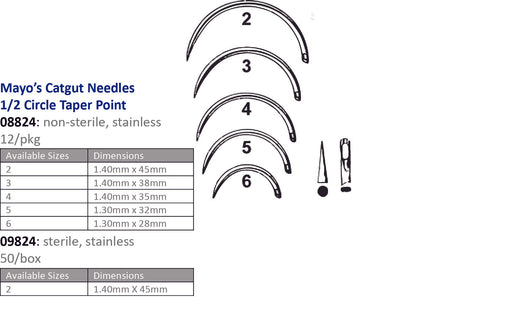 Cincinnati Surgical Company Cincinnati Surgical Company 08824-6 Suture Needle Size 6 Mayos Supplies reLink Medical