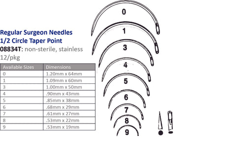 Cincinnati Surgical Company Cincinnati Surgical Company 08834T-4 Suture Needle Size 4 Regular Supplies reLink Medical
