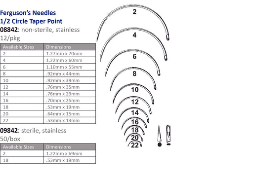 Cincinnati Surgical Company Cincinnati Surgical Company 08842-6 Suture Needle Size 6 Fergusons Supplies reLink Medical