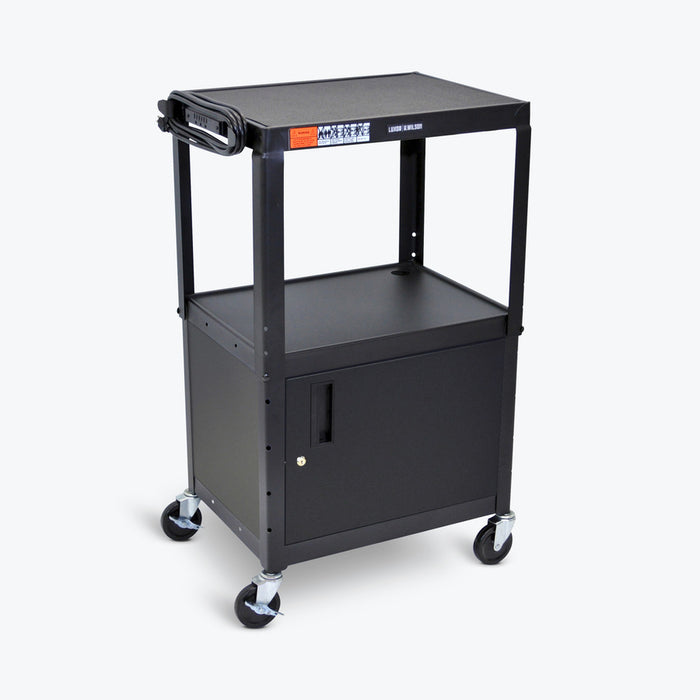 Luxor Luxor AVJ42C AV Cart Steel Adjustable 24"W x 18"D x 24"-42"H 15ft Supplies reLink Medical