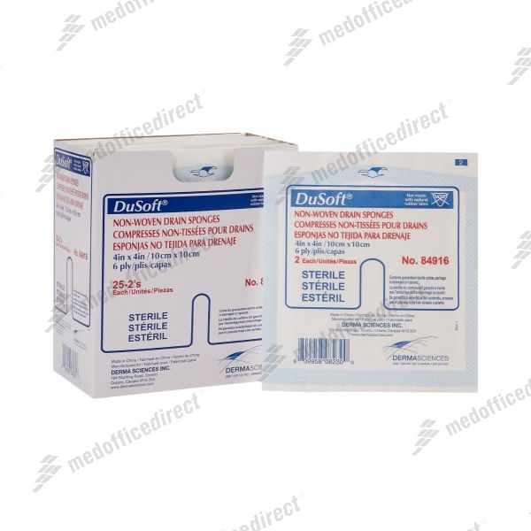 Gentell Gentell 84644 Non-Woven Sponge 4" x 4" 6-Ply Sterile 2„¢s Supplies reLink Medical