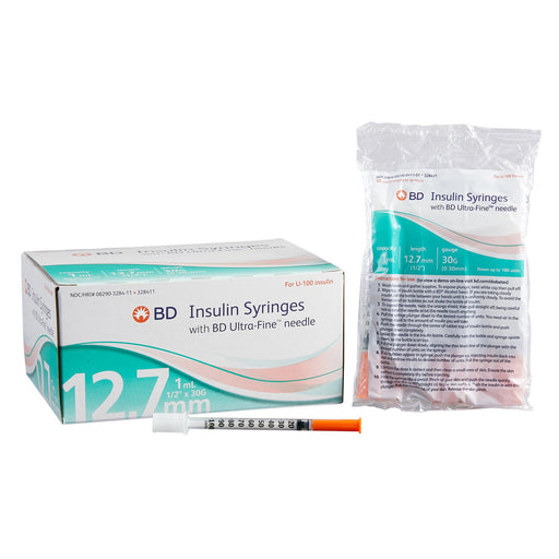Embecta Embecta 328411 Insulin Syringe 1cc Ultra-Fine 30G x ‚½" Needle Supplies reLink Medical