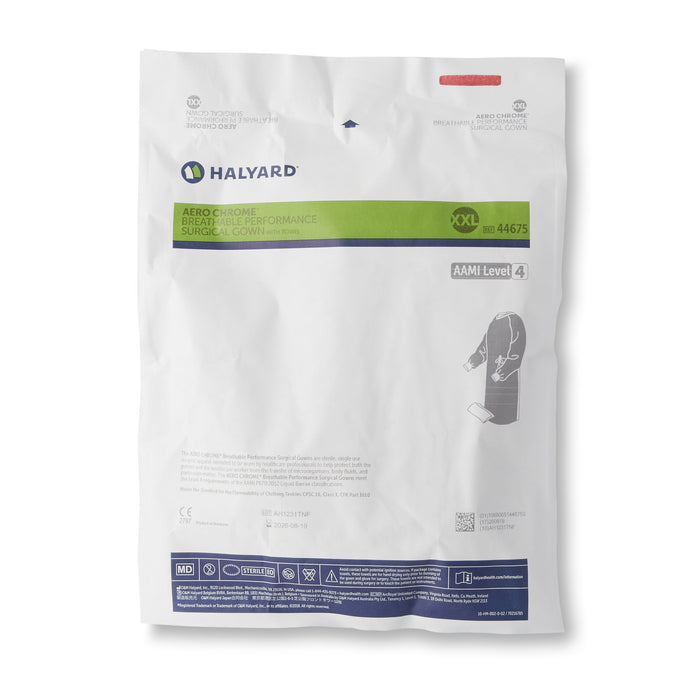 O&M Halyard O&M Halyard 44675 Aero Chrome Surgical Gown XX-Large Towel Supplies reLink Medical