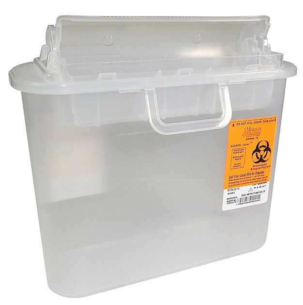Medegen Medical Products LLC 8708C Sharps Container 5.4Qt Clear
