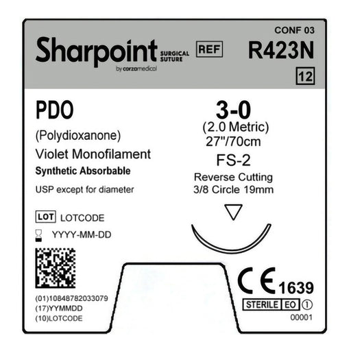 Surgical Specialties Corporation Surgical Specialties Corporation R423N PDO Suture Violet Mono Supplies reLink Medical