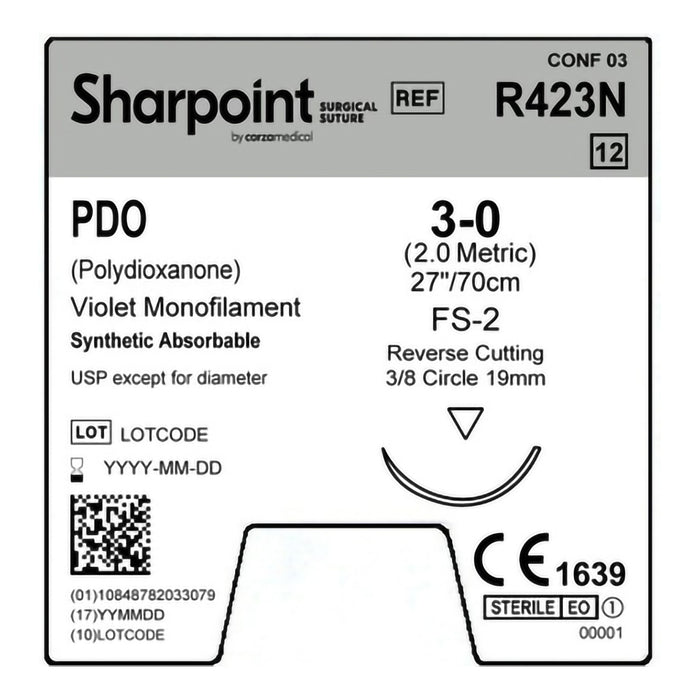 Surgical Specialties Corporation Surgical Specialties Corporation R423N PDO Suture Violet Mono Supplies reLink Medical
