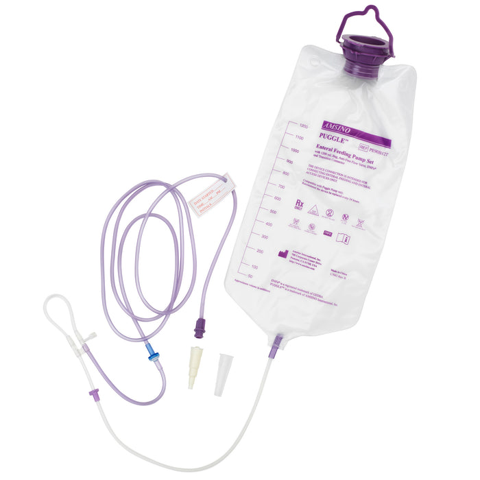 Amsino International, Inc. Amsino PE90B12T Enteral Pump Set with 1200 ml Supplies reLink Medical