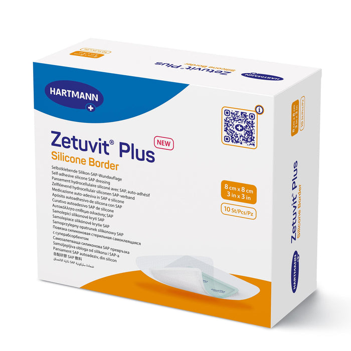 Hartmann USA Hartmann USA Inc. 413900 Zetuvit Plus Silicone Border 3" x 3" Supplies reLink Medical