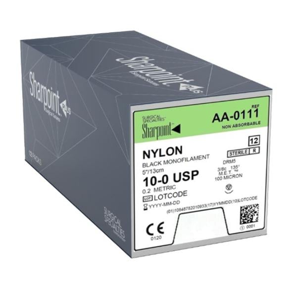 Surgical Specialties Corporation Surgical Specialties Corporation AA-0111 10/0 Nylon Suture Black Supplies reLink Medical