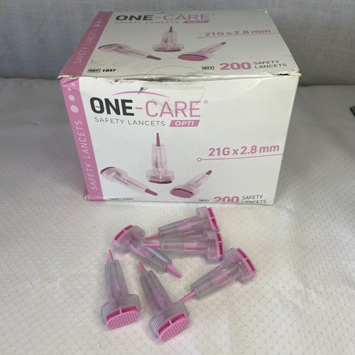 MediVena MediVena 1037 Safety Lancets Top Button Activated 21G x 2.8mm Supplies reLink Medical