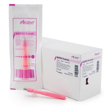 SS Medical Products SS Medical Products 77005-4C Biopsy Punch 5.0 mm Pink Disposable Surgical Instruments reLink Medical