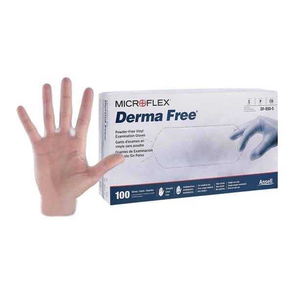 Ansell Ansell DF-850-S Exam Gloves Vinyl PF Clear Small 100/bx 10 Supplies reLink Medical