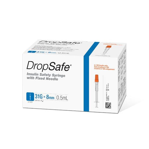 HTL-STREFA, Inc. HTL-STREFA Inc. 6080 DropSafe Insulin Safety Syringe 31Gx5/16" 1ml Supplies reLink Medical