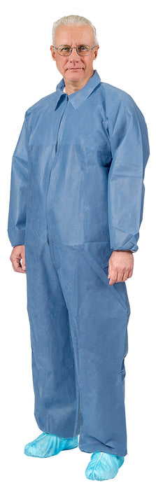 Aspen Surgical 1548XXL Coverall SMS Open Wrist & Ankle Blue 2XL