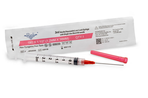 Myco Medical Myco Medical S3ML-BFN18G151 Blunt Fill Needle with Syringe 18g x Supplies reLink Medical