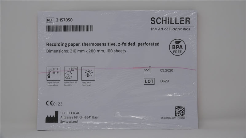 Schiller Americas, Inc. Schiller 2.157050C Recording Paper  AT-102 AT-102 Supplies reLink Medical