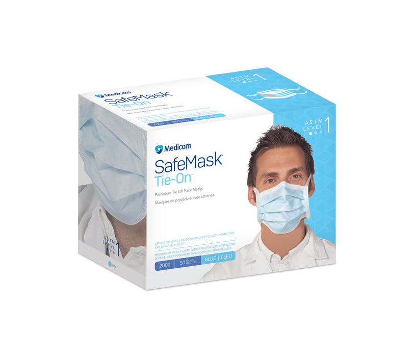 AMD-Medicom 206814 Mask Tie-on Level 1 White 50/bx