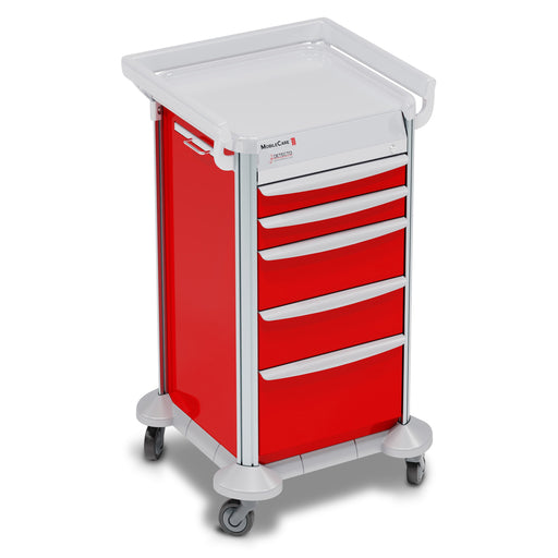 Detecto Detecto 2022578 Cart Mobile Care 23W Red 5 Drawers Supplies reLink Medical