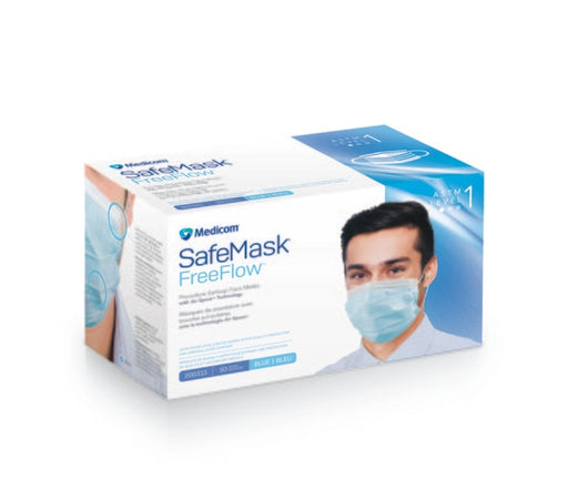 Medicom, Inc. Medicom Inc. 200315 FreeFlow Face Mask ASTM Level 1 Blue 50/bx Supplies reLink Medical