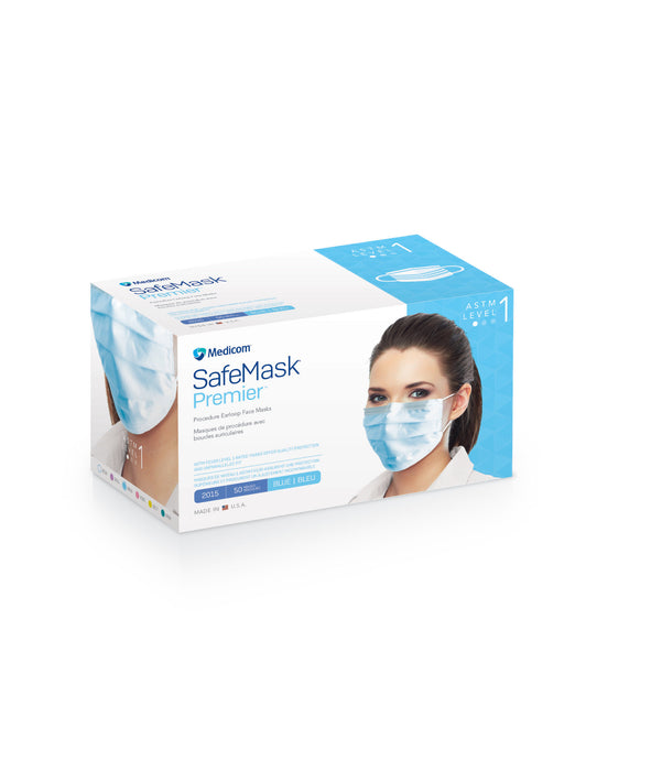 Medicom, Inc. Medicom Inc. 205814 Procedure Earloop Face Mask ASTM 2 White Supplies reLink Medical
