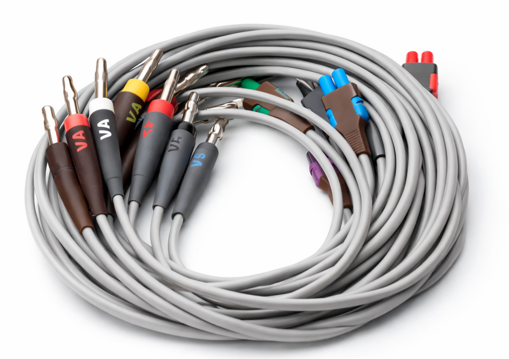 GE Healthcare GE 2016032-001 10 ECG Lead Wires Cable Banana Cables reLink Online