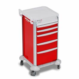 Detecto Detecto 2000091 Mobile Car Medical Cart Red Keyed Lock Drawer Supplies reLink Medical