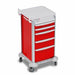 Detecto Detecto 2000091 Mobile Car Medical Cart Red Keyed Lock Drawer Supplies reLink Medical