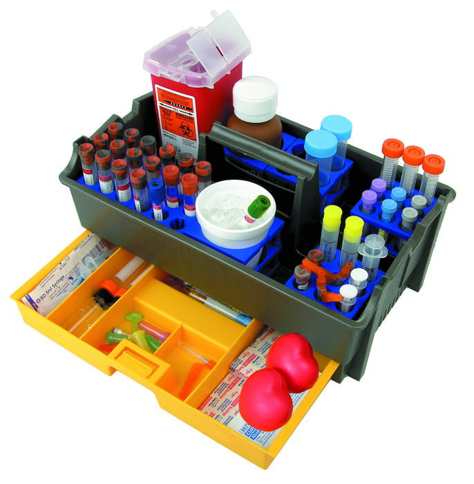 Unico Unico 48700 Phlebotomy Tray 9"W x 6"D x 14"H 9 place tube cubes 4 Supplies reLink Medical