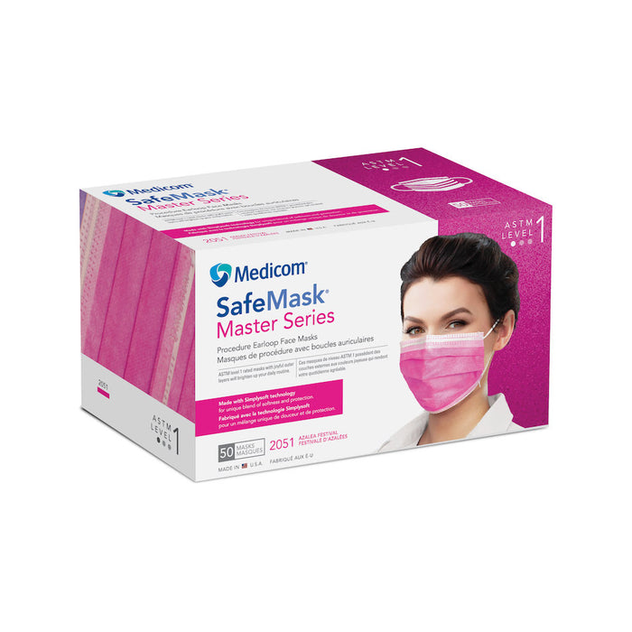 AMD-Medicom 205516 Procedure Earloop Face Mask Pink ASTM Level 2
