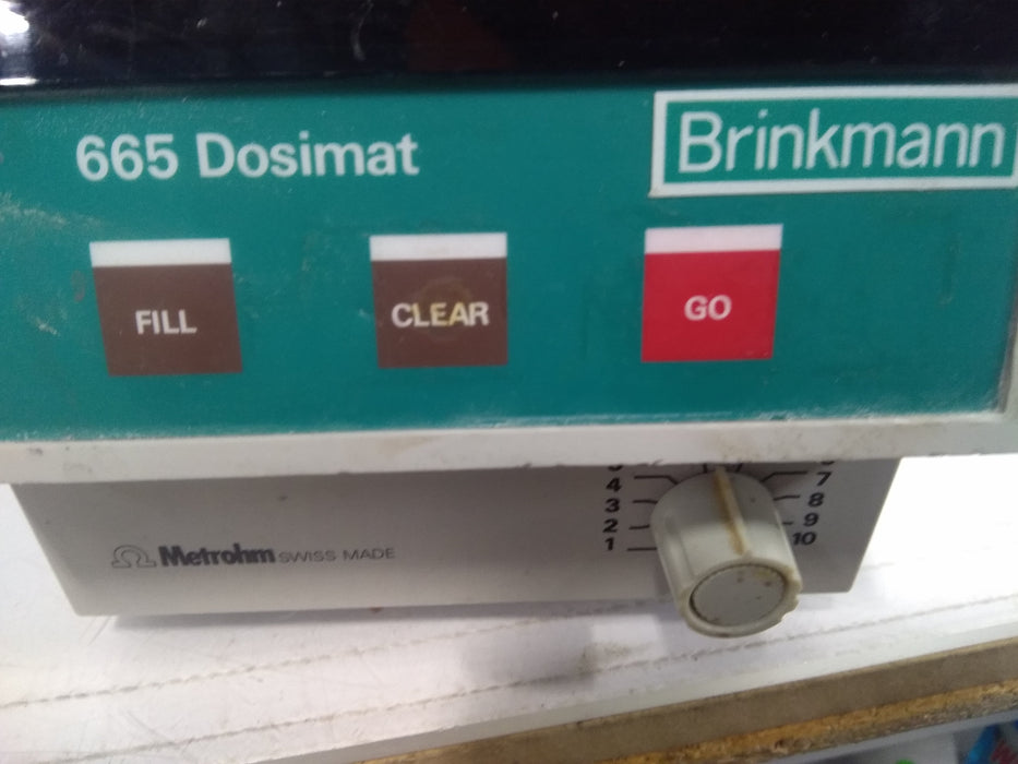 Metrohm 665 Dosimat Brinkman Dosimat Titration Unit