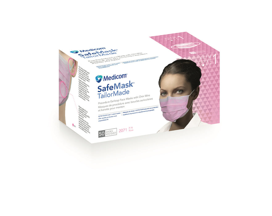 Medicom, Inc. Medicom Inc. 2071 Procedure Earloop Mask with Chin Wire ASTM LEVEL Supplies reLink Medical
