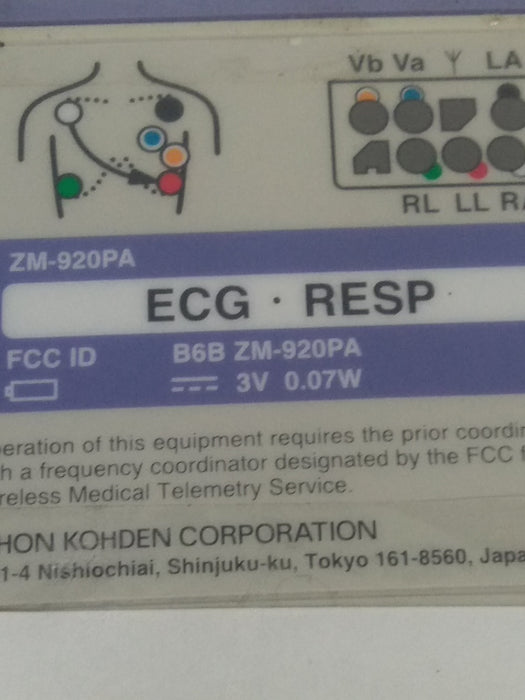 Nihon Kohden ZM-920PA Telemetry Transmitter