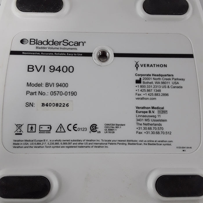 Verathon Medical, Inc BVI 9400 Bladderscan