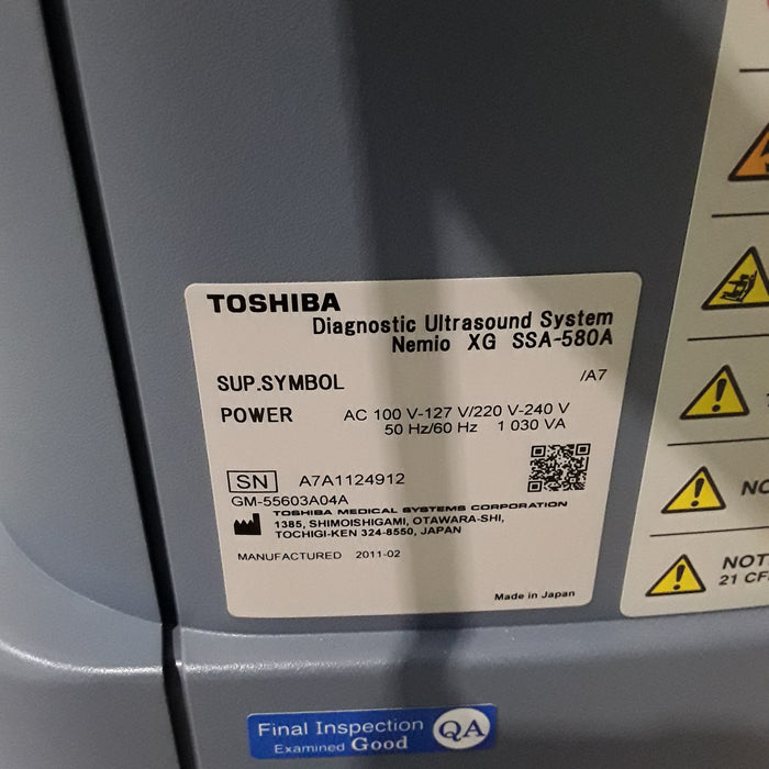 Toshiba Nemio XG SSA-580A Ultrasound System