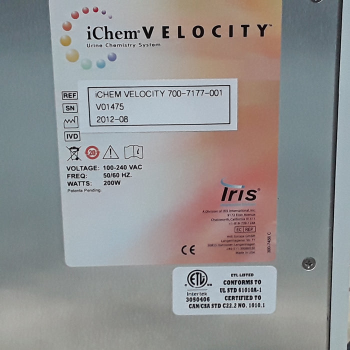 IRIS Medical iChem Velocity 700-7177-001 Urine Chemistry System