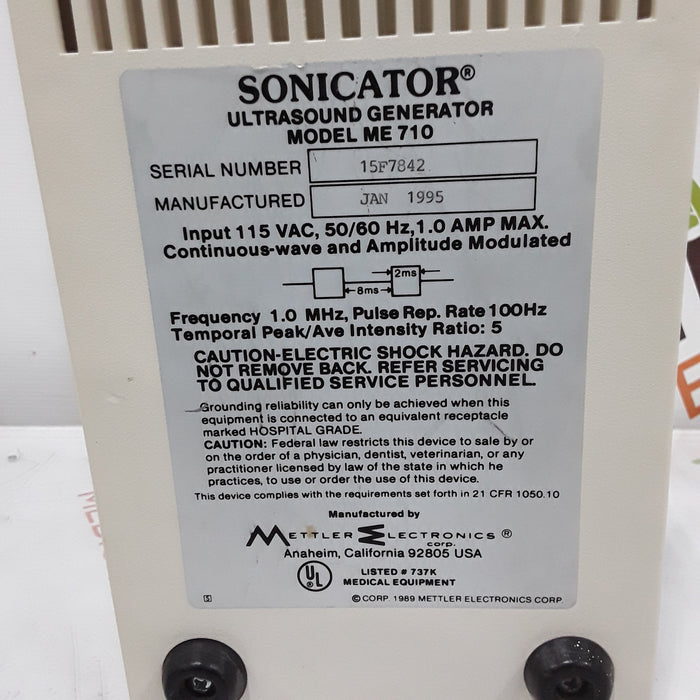 Mettler Electronics Sonicator 710 Ultrasound Therapy Units