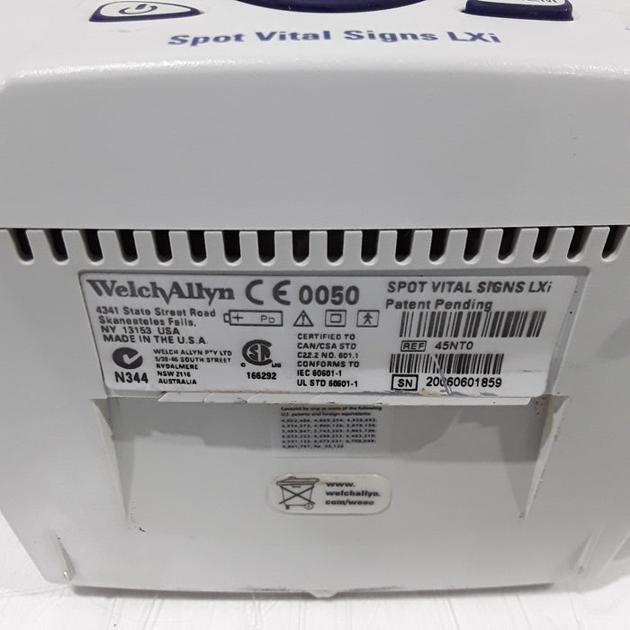 Welch Allyn Spot LXi - NIBP, ThermoScan, Masimo SpO2 Vital Signs Monitor