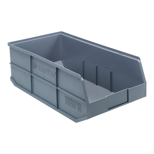 Quantum Medical Quantum Medical SSB485GY Stackable Shelf Bin 20.5" x 11" x 7" Gray Supplies reLink Medical