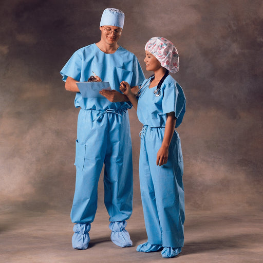 O&M Halyard O&M Halyard 47788 Scrub Shirt Blue X-Large Supplies reLink Medical