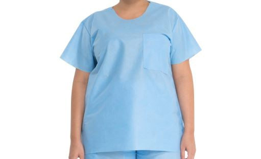 O&M Halyard O&M Halyard 69704 Scrub Shirt Blue 2X-Large Supplies reLink Medical