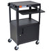 Luxor Luxor AVJ42KBC AV Cart Steel Adjustable 24"W x 18"D x 24"-42"H Supplies reLink Medical