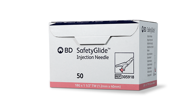 Becton Dickinson (BD) BD 305918 Needle 18 G x 1‚½" BD SafetyGlide 50/bx 10 Supplies reLink Medical