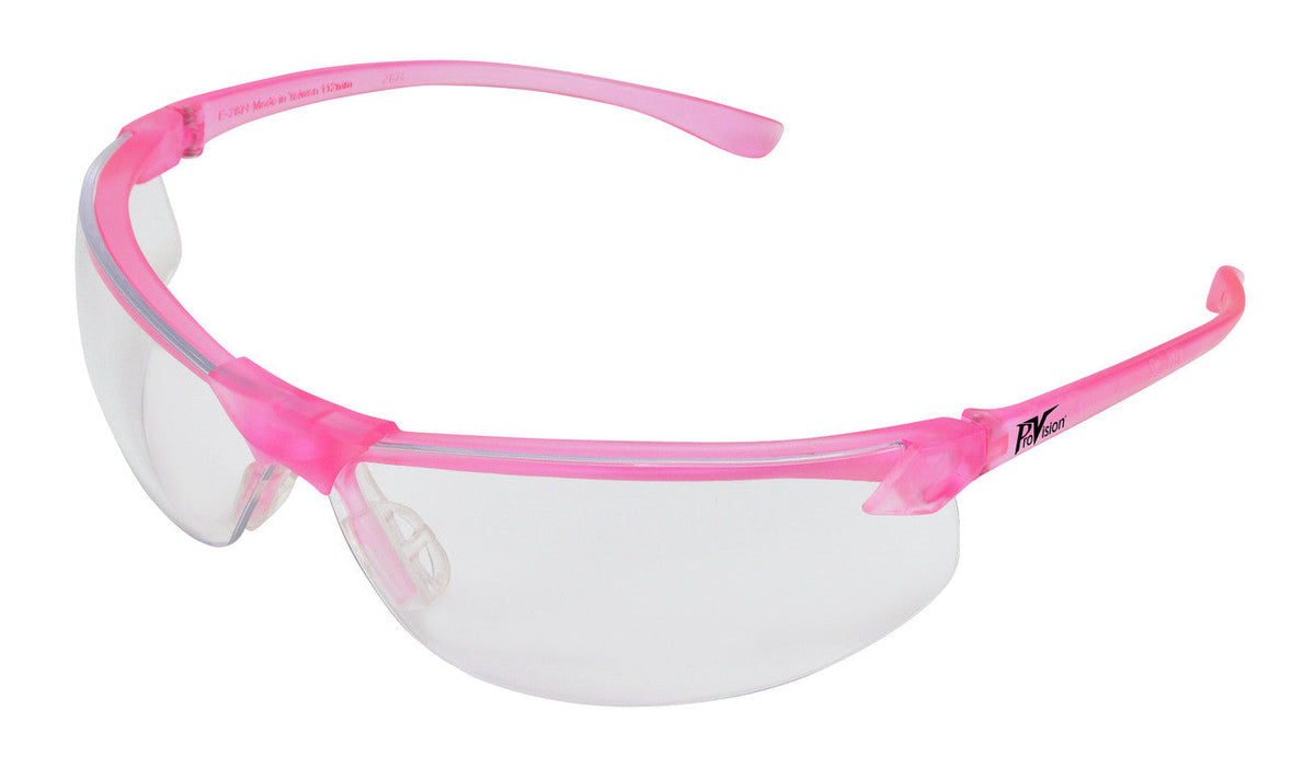 Palmero Palmero 3604PC Wraparound Safety Glasses Pink Frame/Clear Lens Supplies reLink Medical