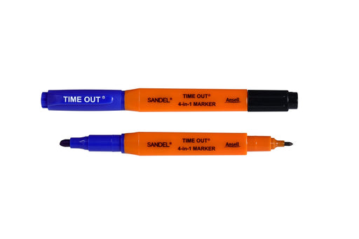 Ansell Ansell 1041-NNS 4-in-1 Marker Dual Tip/ Dual Ink TIME OUTSleeve Supplies reLink Medical