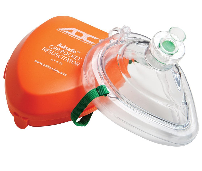 ADC ADC 4053 CPR Valve Mask Resuscitator Adult, Orange, w/case Diagnostic Exam Equipment reLink Medical