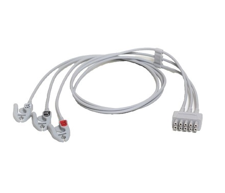 GE Healthcare GE 414556-001  ECG Fixed 3 ft Cable 5 Lead Wires Grabber Cables reLink Online